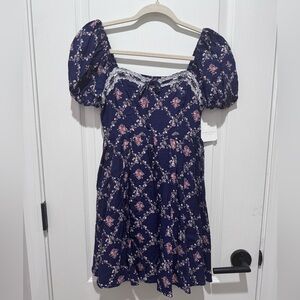 Altar'd State Navy Floral Dress- size XS